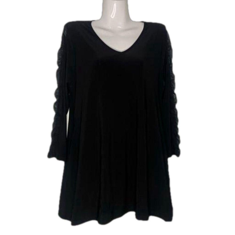 SEA & ANCHOR 9279 USA WOMEN'S SHIRRED LONG SLEEVE TUNIC TOP